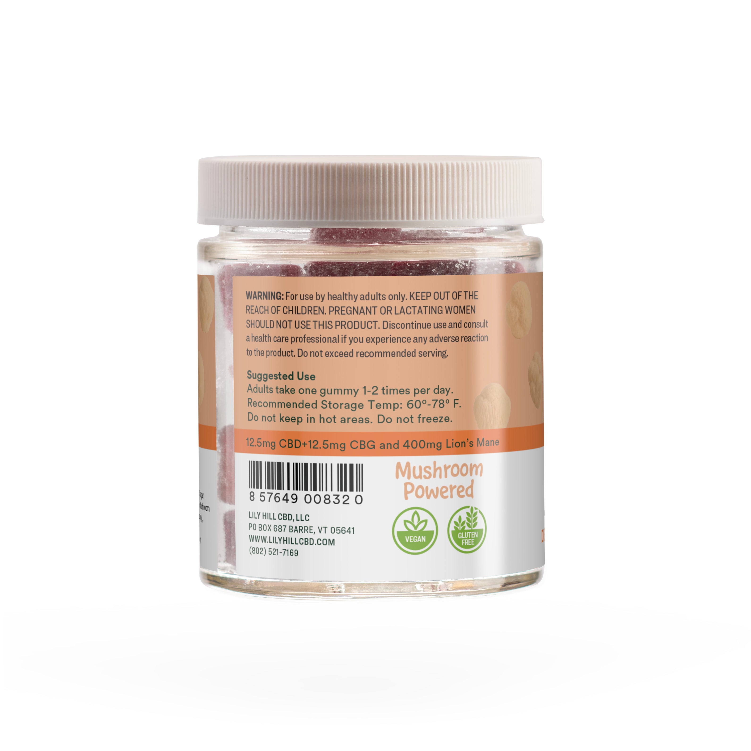 Energy + Focus CBD:CBG Lion's Mane Mushroom Gummies – Lily Hill